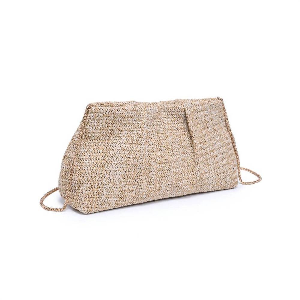 NEW MODA LUXE women's breeze clutch bag in natural